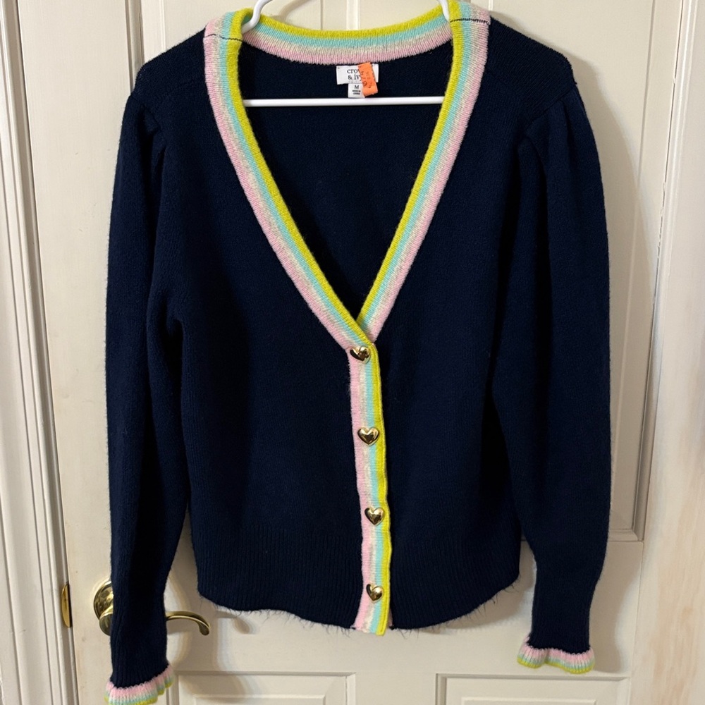 Crown and Ivy heart button snaps cardigan